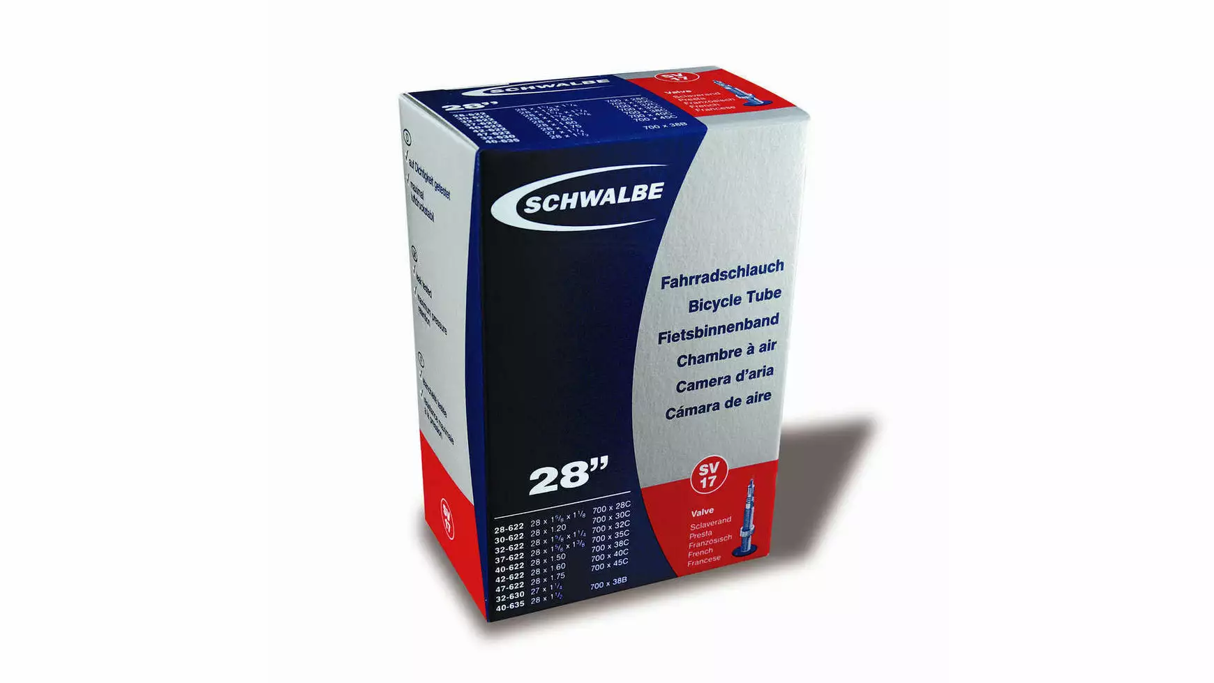 SCHWALBE Schlauch 28 SV 17 1 SCHWALBE Schlauch 28 SV 17