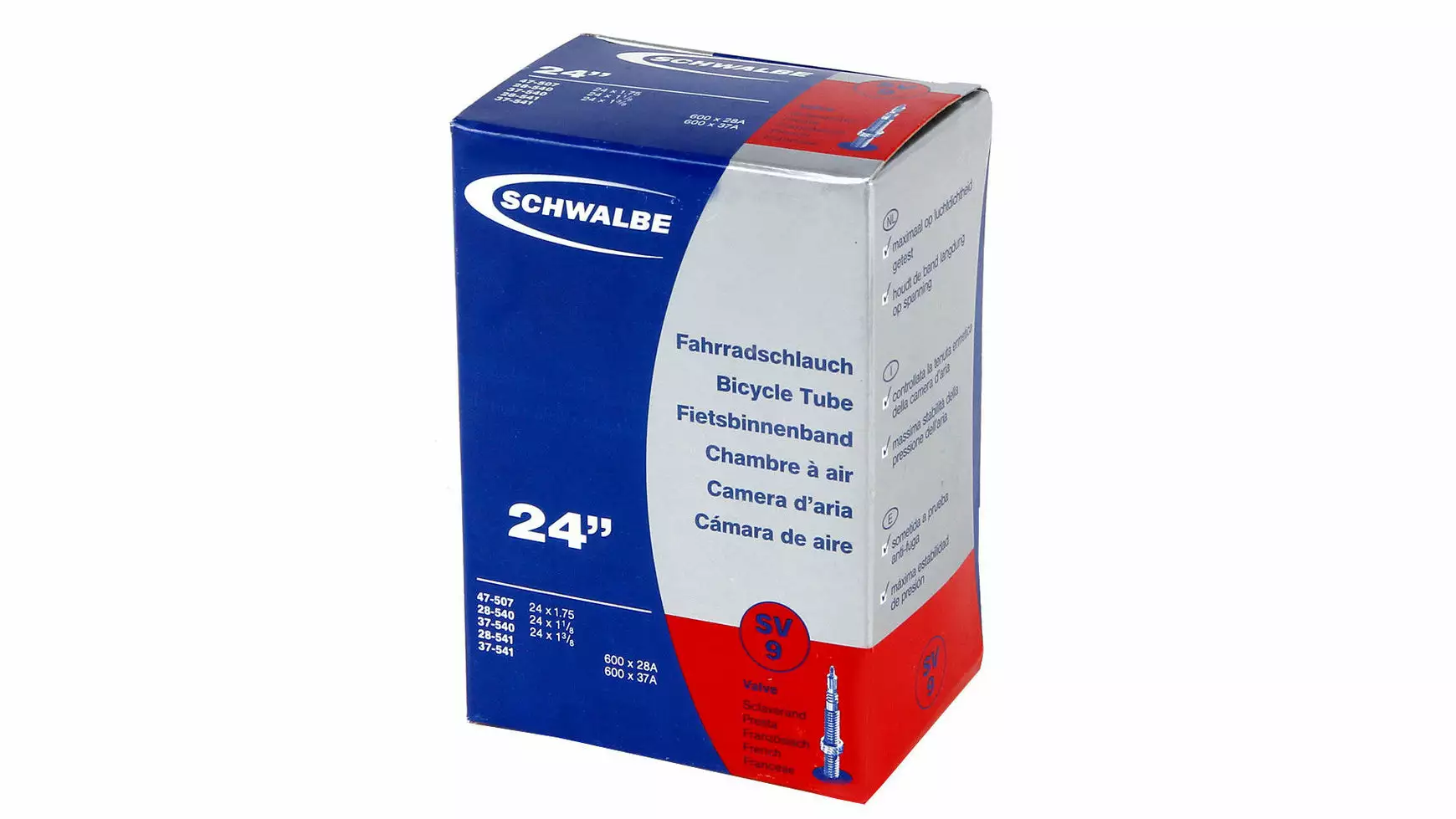 Schwalbe Schlauch SV 9, 24 Zoll 1 Schwalbe Schlauch SV 9, 24 Zoll