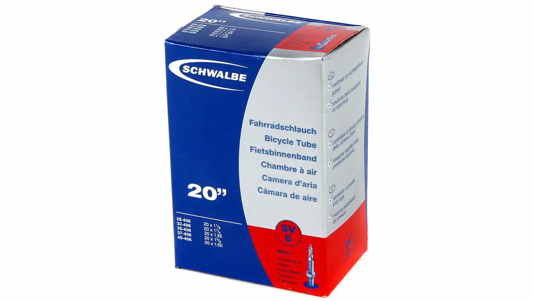 SCHWALBE Schlauch SV 6, 20 Zoll 1 SCHWALBE Schlauch SV 6, 20 Zoll